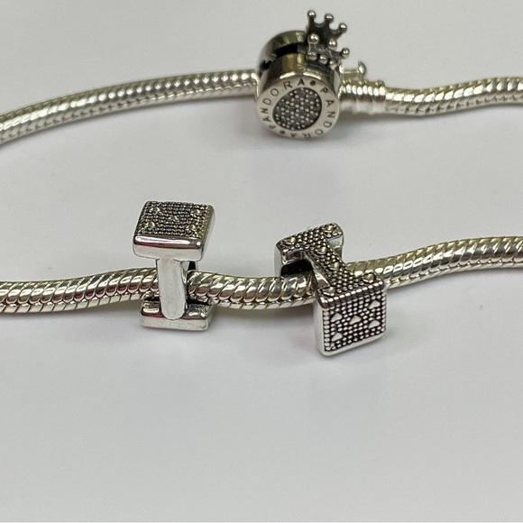 Sterling Silver Letter I Charm - Picture 9 of 11